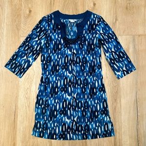 Boden Cotton Tunic with Jeweled Neck